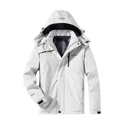 OCCOKO Chaqueta de esquí de montaña para Hombre y Mujer Resistente al Viento Abrigo de esquí de montaña para Hombre y Mujer Resistente al Viento (WH1, M)
