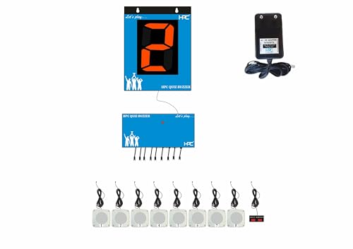 Image of HPC 8 Player Quiz Game Buzzer System with 4 Inch Jumbo Display. Model - HPC203