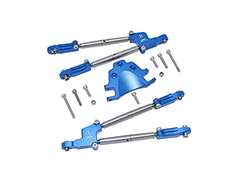Crazy Clearance Arrma 1/5 KRATON 8S BLX/Outcast 8S BLX Upgrade Parts Aluminum Rear Tie Rods with Stabilizer - 12Pc Set Blue