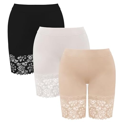 Justay Sowarm Pantalon Antirozaduras Mujer Elástico Bragas Diseño Encaje Boxer Shorts Suave Falda Bragas Cómoda Resistente al Desgaste Short Deportivo Mujer para Yoga Y Ciclismo Pack de 3 | Ya disponible en tu tienda friki favorita! En mundofriki.es!