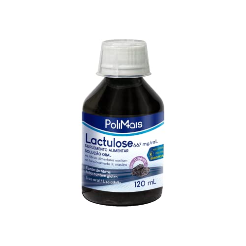 Lactulose 667 Mg/ml Polimais 120ml Sabor Ameixa Fonte de Fibras Kit com 6 - Nutriex