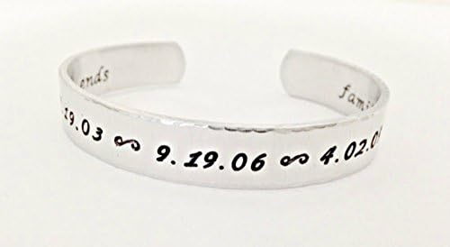 Custom Cuff Bracelet ~ Inside & Outside Text - Personalized Hand Stamped Jewelry