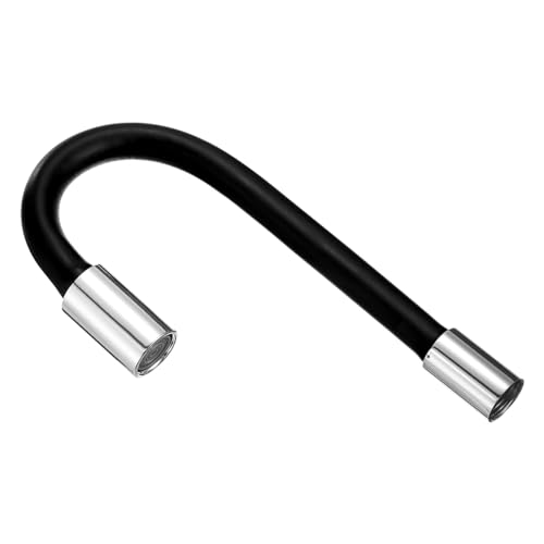 Sourcing Map Tubo De Extensión Espumoso, Alargador De Grifo, Tubo De Extensión De Desagüe De Fregadero, Alargador De Grifo De Baño, Adaptador De Manguera De Agua Negro 50cm