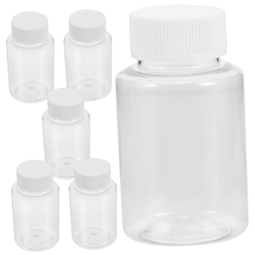NAMOARLY 6 Pack Laboratory Oil Sample Bottles Wide Mouth Reagent Bottles with Caps Sealed Storage for Sample Analysis