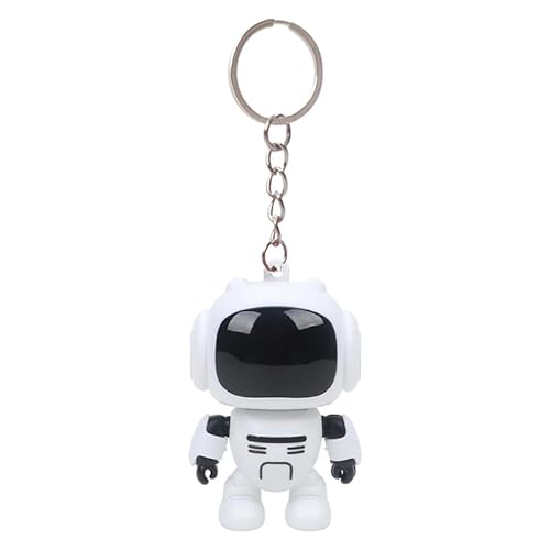 GjnjfdF - GjnjfdF Charme Pour Bag - Movable Articulated Robot Figurine | Handbag Accessory with Luminous Eyes - For Men, Decoration for Wallet, Satchel, Handbag, Travel, white, Se référer au descriptif