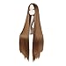 MapofBeauty 40 Inch/100cm Fashion Straight Long Costume Anime Cosplay Wig (Light Brown)