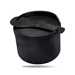 REISHUNGER cuociriso microonde (1,7l) – nero – per cuocere perfettamente il riso in soli 12 minuti