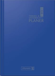 BRUNNEN Termin- & Unterrichtsplaner (2025/2026), 2 Seiten = 1 Woche, A4, 224 Seiten, Kunststoff-Einband Baladek, blau