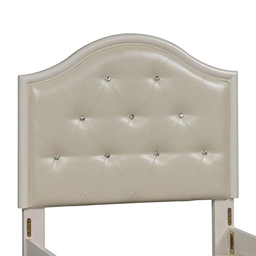 Liberty Furniture Industries Stardust Twin Panel Headboard, 44" X 2" X 52", Iridescent White #TOP1