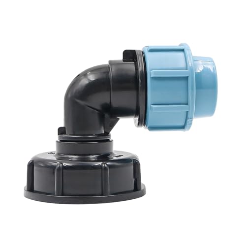 Tiardey Tank Thread Connector, 25mm Water Pipe Fittings Elbow Outlet S60x6 Adapter Made for Home Garden and Backyard Use - Image 3