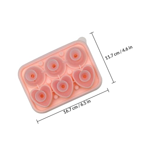 Molde para hielos en silicona forma corazón y rosa rosa miniatura 2