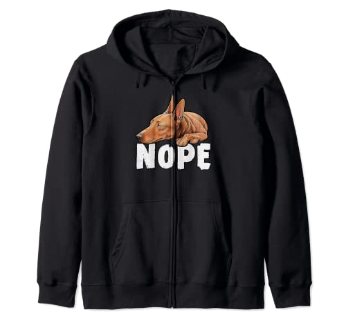 Pharaoh Hound Nope - Perro perezoso divertido Sudadera con Capucha