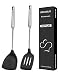 2 Ustensiles de Cuisine en Silicone, Spatule pour Wok, Ustensiles de Cuisine Antiadhésifs, Sans BPA et Résistants à la Chaleur, Ustensiles de Cuisine pour les œufs, les Crêpes, le Poisson