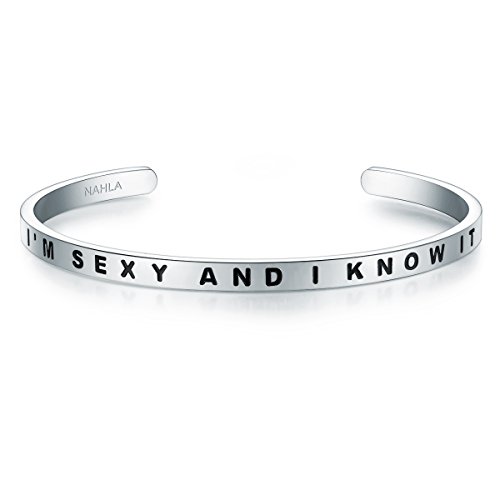 Preisvergleich Produktbild Bangle Edelstahl I`M SEXY AND I KNOW IT