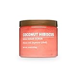 Coconut Hibiscus Body Scrub – Exfoliating Sugar Scrub for Soft, Glowing Skin – Hydrating Body Polish, Smooth & Radiant Skin, Tropical Scent for Women, 18 oz