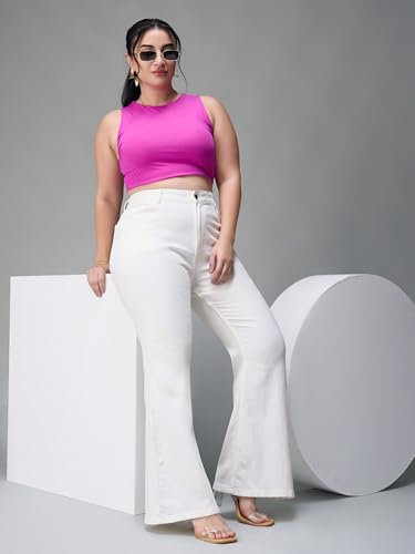 Image of Miss Chase A+ Women's Bootcut High Rise Regular Stretchable Denim Jeans