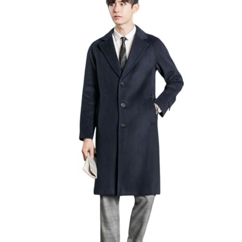 Gabardina de lana abrigo de longitud media slim fit otoño invierno de hombre