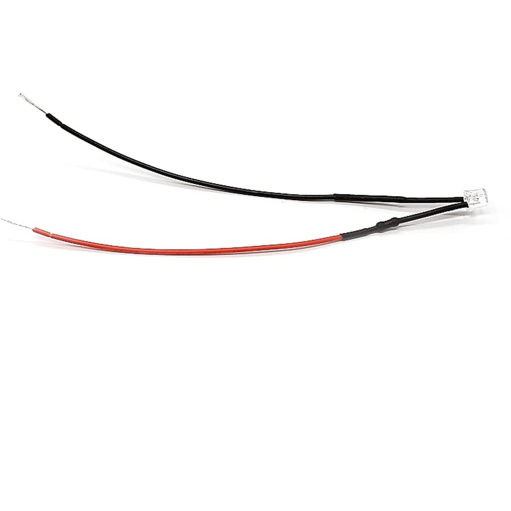 10 pezzi 5mm Lampadine a Diodi LED Pre-Cablati Piatti a Angolo Largo Ultra Luminosi 3V 5V6V 9V 12V 24V 36V 48V 110V 220V (Colore: Bianco, Dimensione: 5V6V)