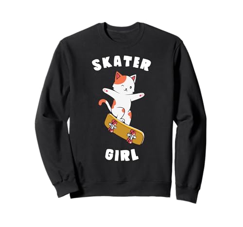 Skater Girl Outfit Skateboard Design Ragazza Donna Felpa