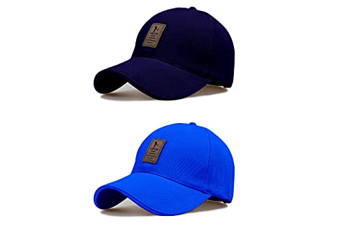 Image of solid plain unisex cotton caps free size adjustable casual look stylish cap