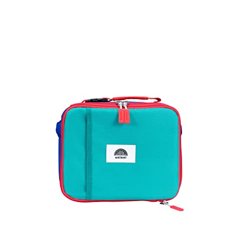 Uninni Color Block Blue/Green Insulated Lunch Box For Kids - Age 3+ With Leak-Resistant Storage, Mesh Pocket, Removable Divider For Snacks, And Drinks, Bpa-Free Food-Grade Lunch Bag For Boys #TOP11