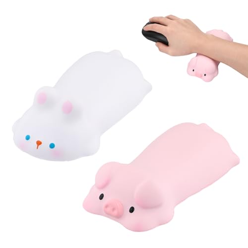 2pcs Mouse Poggiapolsi Poggiapolsi Tastiera Poggiapolsi a Nuvola Guardia del Polso Antiscivolo Supporto per Cuscino per il Polso per il polso in Memory Foam Ufficio Giocare Studio (A)