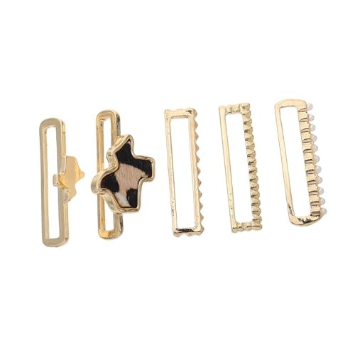 HEMOTON 5 Stück Metall Zierschmuck Ringe für Smartwatch Armbänder Legierung Farbenfroh Verschleißfest Uhrenarmband Anhänger für Damen Herren