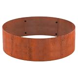 Pflanzring aus Cortenstahl, Ø 70 cm, Höhe 20 cm, Rund, Vorgerostet, Beeteinfassung als Baumring für Garten