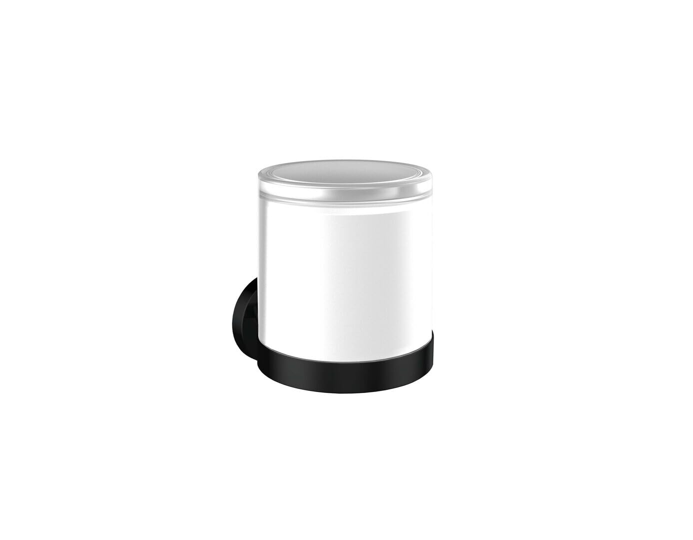 emco Dispenser di sapone liquido con sensore rotondo con batteria, alimentato a batteria, colore nero