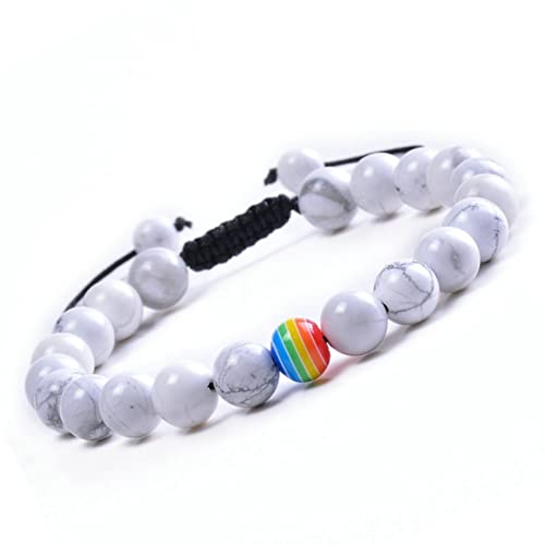 Bracelet perle en pierre naturelle de qualité supérieure avec couronne - 3