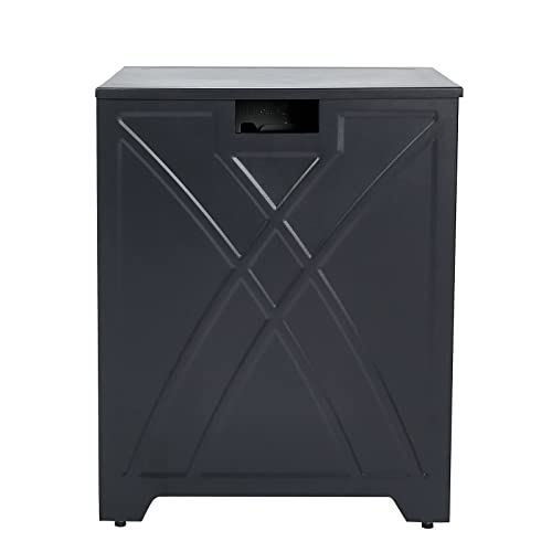 BAIDE HOME Propane Tank Cover Table Square Propane Tank Holder Hideaway for 20 lb Propane Tanks Gas Tank Storage Side Table - Carbon Gray