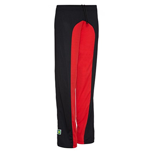 Pantalon Capoeira arts martiaux unisex noir rouge vêtement de sport
