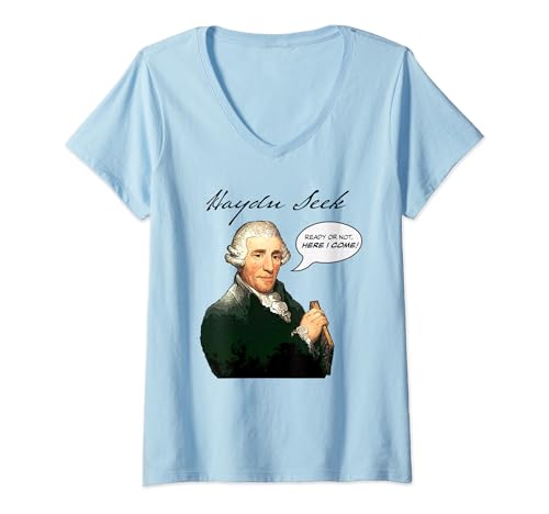 Haydn Seek - Funny Classical Music Groan-worthy Pun V-Neck T-Shirt