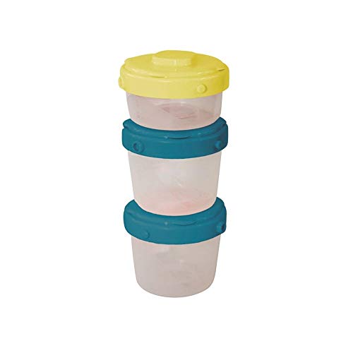 POTE CONECTADO - 3 UN, Girotondo Baby, transparente com tampa verde e amarela