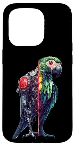 �ʔ����I�E�����{�b�g�������D�ƃT�C�{�[�O�I�E�����{�b�g Robot Parrot Lover Cyborg AI �X�}�z�P�[�X iPhone 15 Pro �p