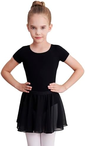 WEGETIT Leotards for Girls Ballet Dress Toddler Dance Leotard with Skirt Kids Gymnastics Outfits Ballet Dance Tutu Dress