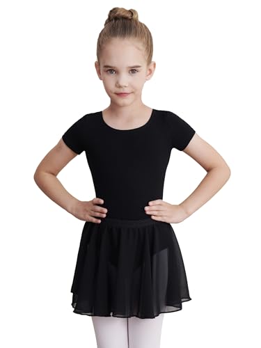 WEGETIT Leotards for Girls Ballet Dress Toddler Dance Leotard with Skirt Kids Gymnastics Outfits Ballet Dance Tutu Dress