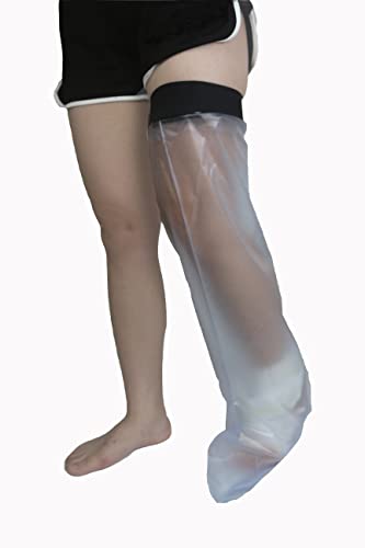 Protege platre jambe adulte,protection platre jambe,Sac Etanche Platre Gardez les Plaies et le Bandage au sec Pendant le Bain-104cm Cover