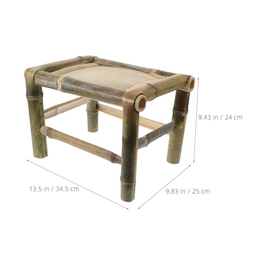 Tabouret en bambou d'artisanat traditionnel avec siege compact robuste