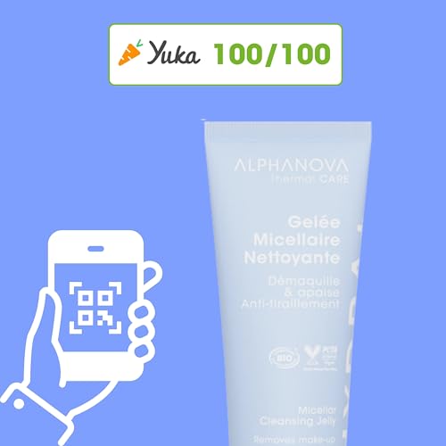 ALPHANOVA Thermal Care – Reinigungsgel zur Reinigung von Make-up Hydra + – Hyaluronsäure – natürlich – Bio-zertifiziert – 150 ml
