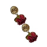 MUCKLILY Pendientes Rosa Vintage para Mujer Diseño Delicado y Elegante Joyería de Oreja Pequeña con Simbolismo de Accesorios Duraderos para Prolongado