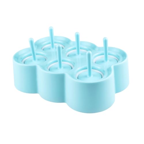 KESYOO シリコン製アイスキャンディーモールド 丸型 ブルー 向け 再利用可能 簡単洗浄 自家製アイスクリーム作りに