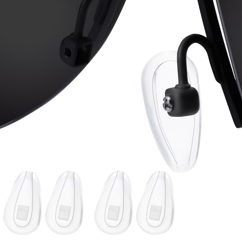 Image of Clear Replacement Nose Pads for Oakley Tincup 0.5 Ti OX5099 /Wiretap 2.0 OX5152 /Base Plate OX3232 /Wingback SQ OX5148