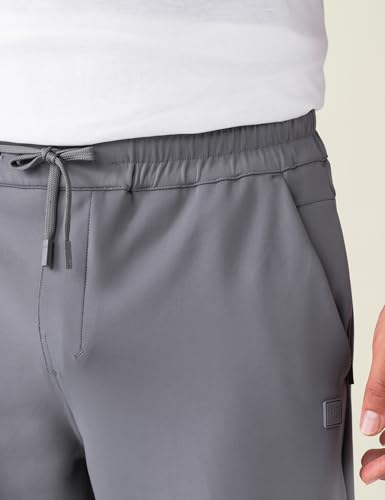 Image of DAMENSCH Men Mid Rise Regular Fit Cotton Blend Solid Moisture Wicking Antimicrobial Zipper Pocket Super Comfortable Baby Terry Lounge Joggers