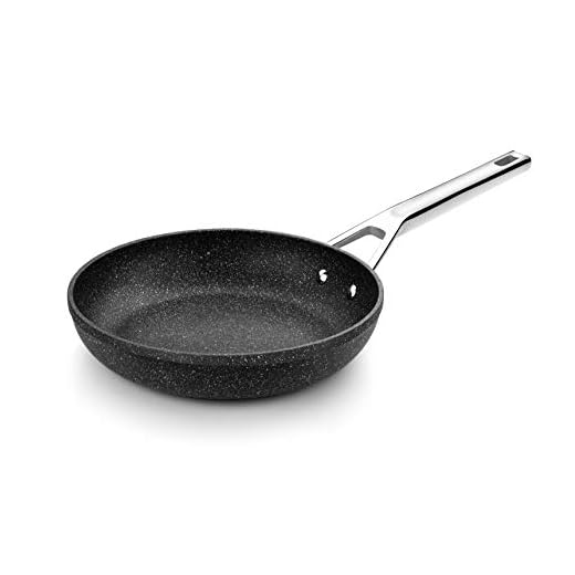 Monix Mineral - Sartén 24 cm aluminio forjado con antiadherente, tipo piedra, sin PFOA, aptas inducción