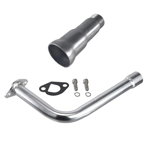 MBGYL 212cc exhaust with 3 Stage exhaust tip For Predator 212cc 196cc 6.5HP for Honda GX160 GX200 for Coleman CT200U BT200X CT200u-ex Mini Bike Go Kart part sliver