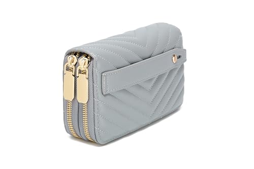 Image of Daisy Rose Dual Zipper Phone Clutch and Wallet for Women - RFID Blocking, PU Vegan Leather Multi-Card Organizer