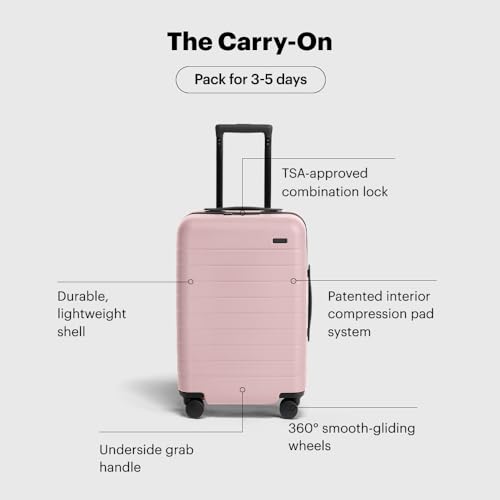 Image of Away Carry-On and Medium Checked Luggage Set - Hardside Suitcase with Spinner Wheels, 22 inch + 26 inch, Blush Pink