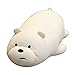 Ours Blanc en Peluche We Bare Bears Étreignant L'Oreiller, Jouet De Poupées en Peluche, Coussin d'oreiller De Couchage pour Canapé Super Doux, Cadeaux pour Les Enfants (28 Cm)