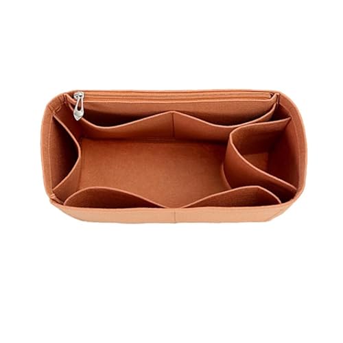 GBZHMCASE Organizador de bolsillo deslizante para bolso de compras MCM, bolsillo interior moldeador, almacenamiento de viaje(Brown,FOR MCM Liz)